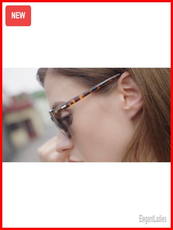 Round Acetate Frame Polarized Sunglasses for Women